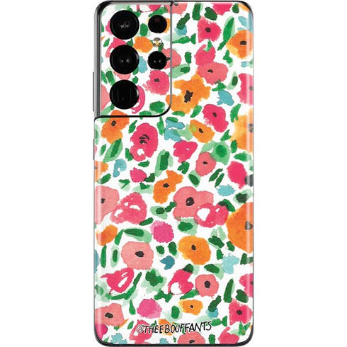 Bouffants and Broken Hearts Watercolor Floral Galaxy S21 Ultra 5G Skin